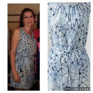 SIMPLY VERA Pale Blue Tassel Shift Dress Size XS